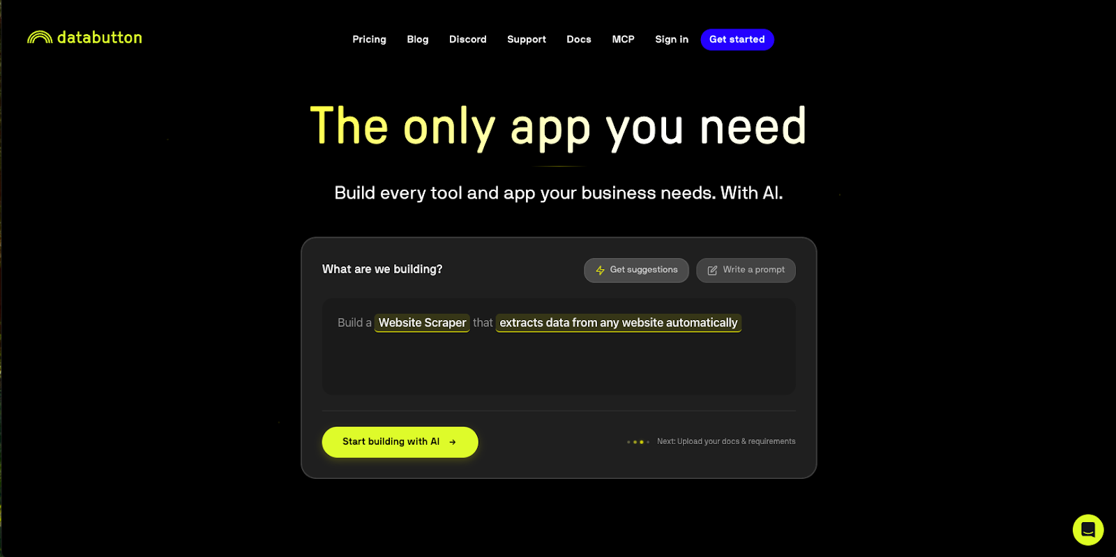 Databutton homepage