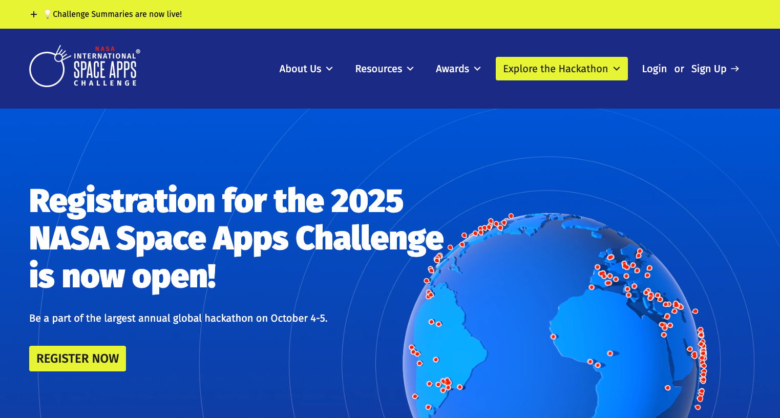 NASA Space Apps Challege website