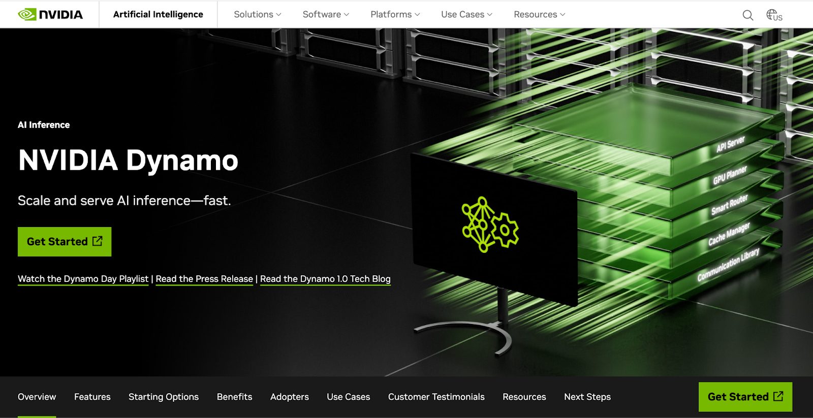 NVIDIA Dynamo homepage