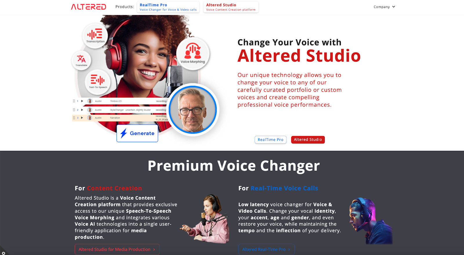 Altered website