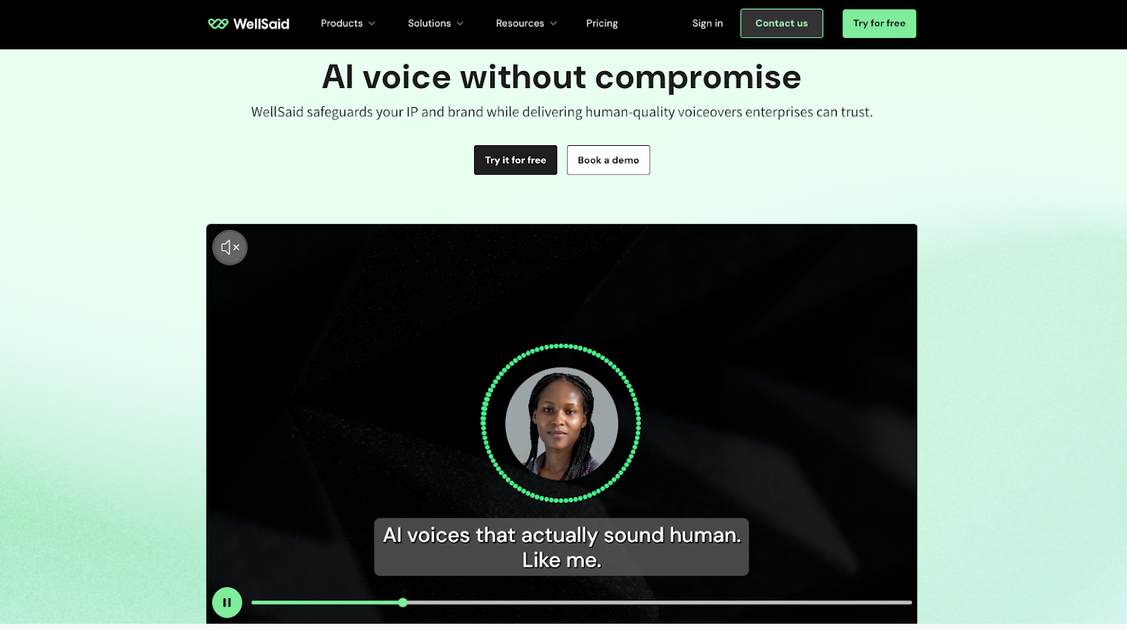 WellSaid website