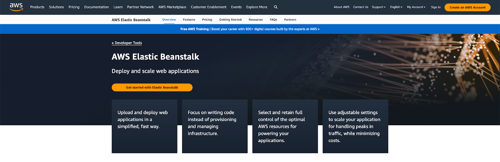 AWS Elastic Beanstalk Homepage
