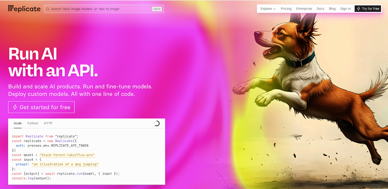 Replicate website