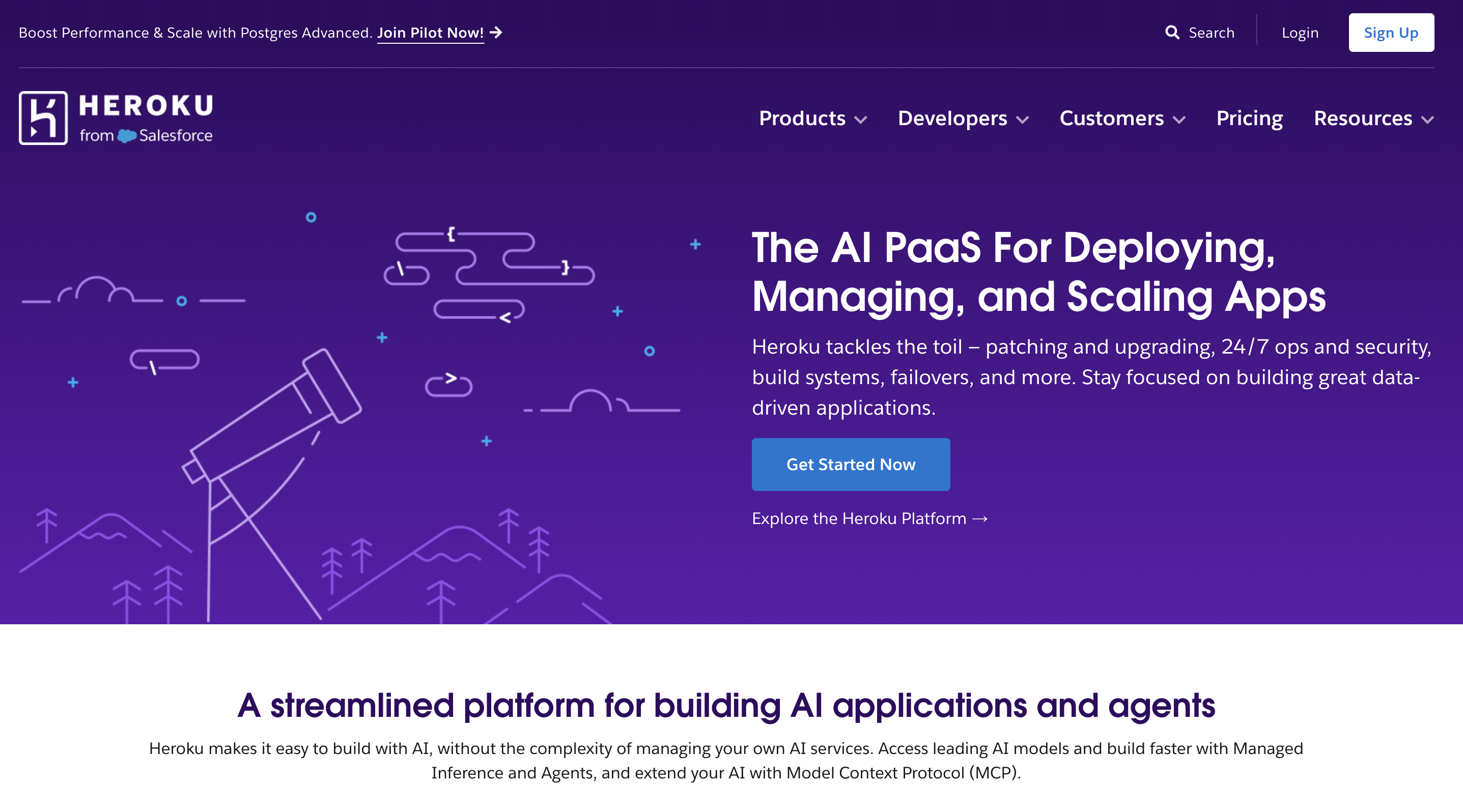 Heroku homepage