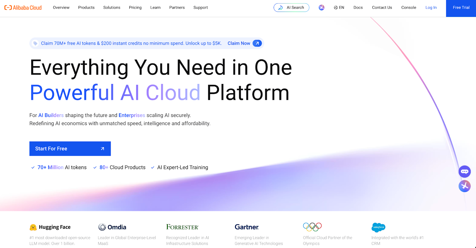 Alibaba Cloud Homepage