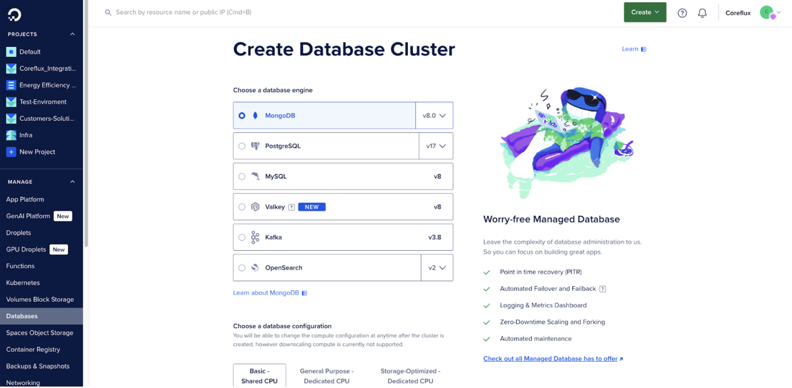 Creating a Managed MongoDB Cluster