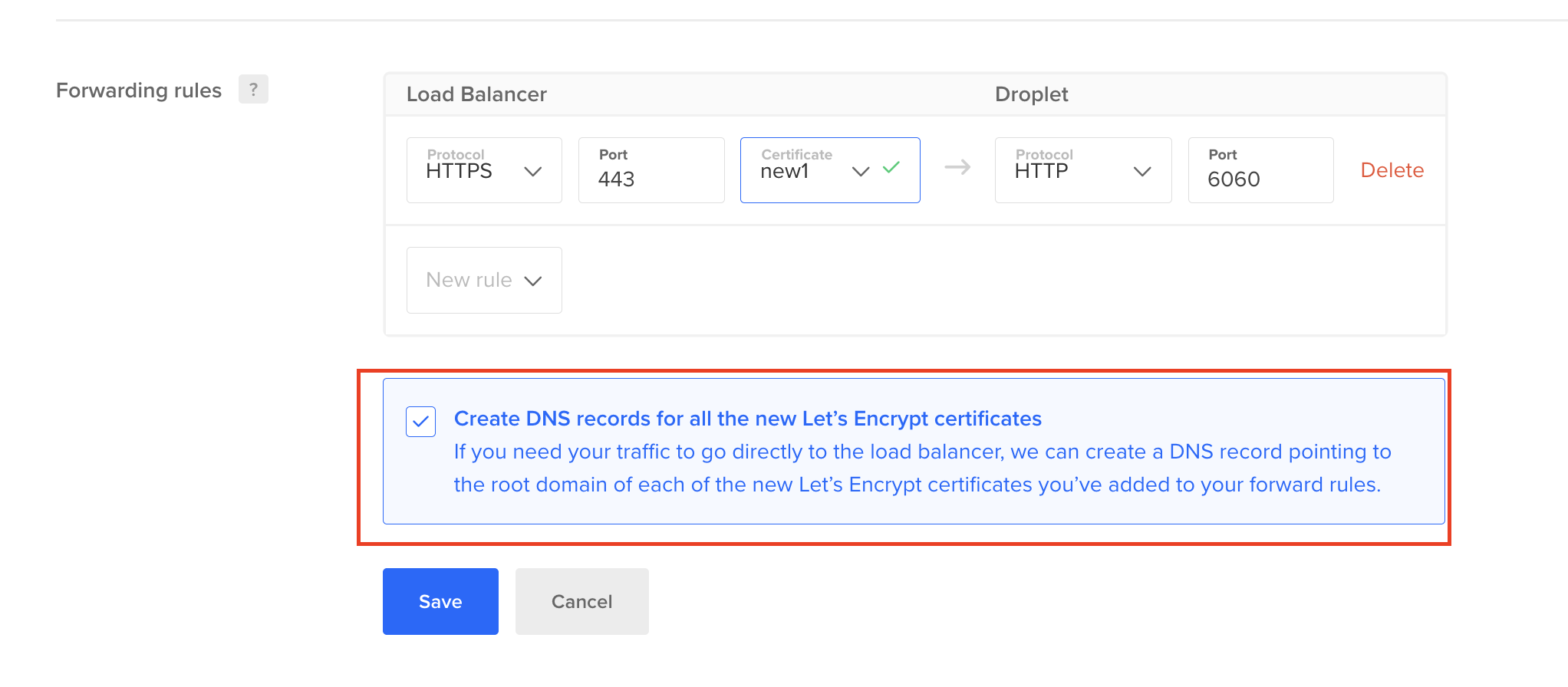 Create DNS records for all the new Let’s Encrypt certificates