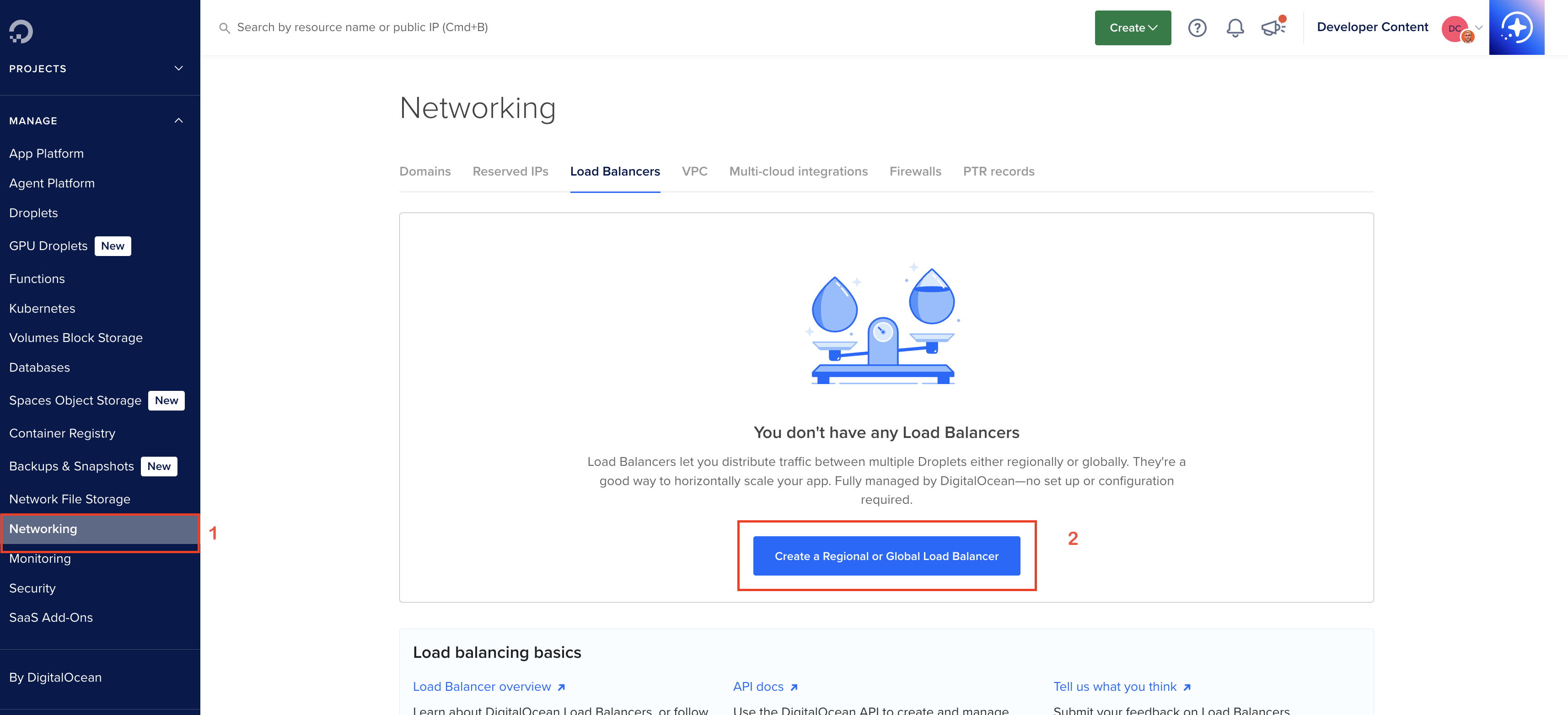 Create a Load Balancer