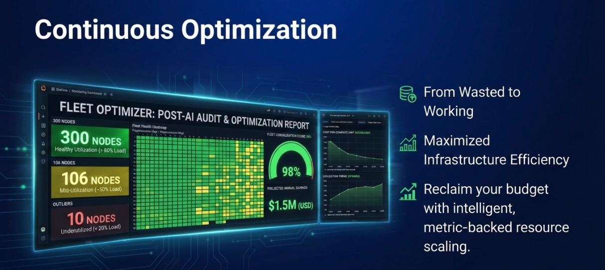 Diagram illustrating the progression from passive monitoring to active infrastructure management using AI agent tools