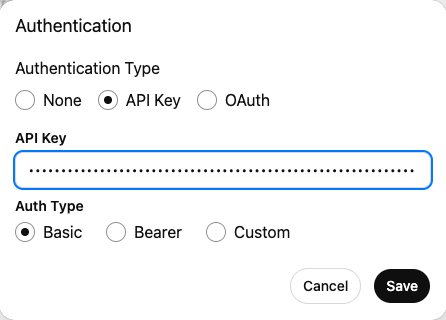 Save API Key