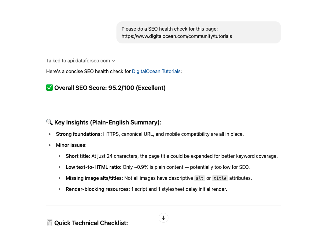 SEO health check