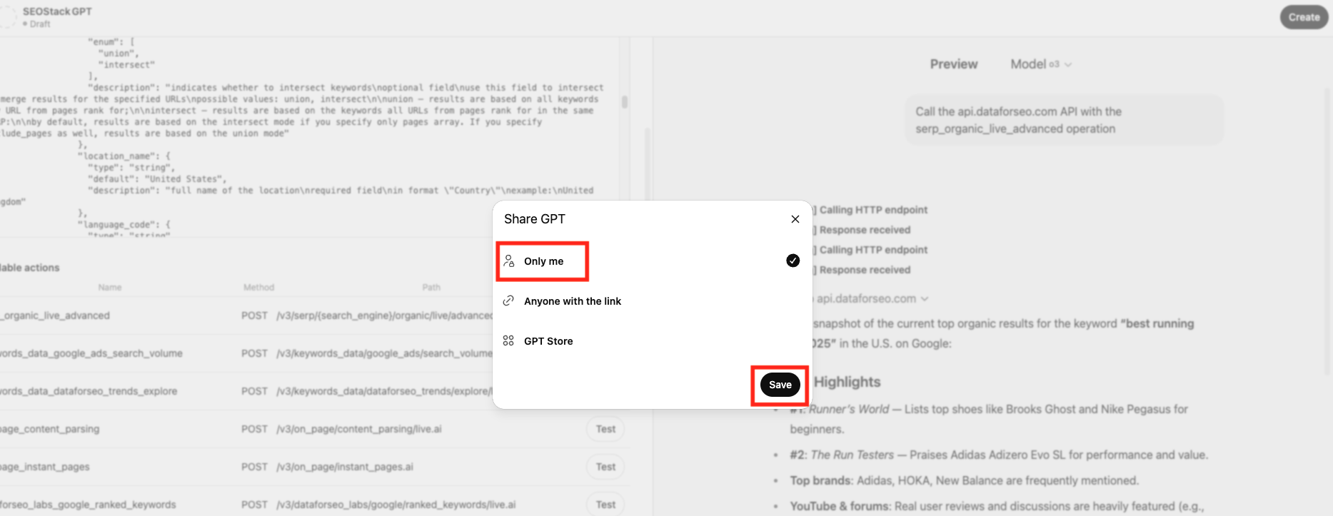 Publish the GPT