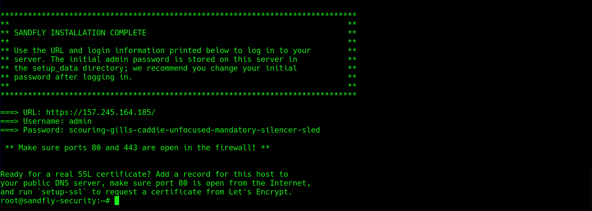 Do Installation finished banner