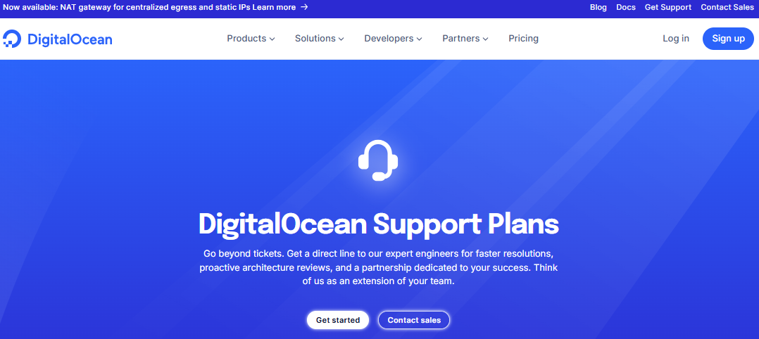 DigitalOcean support image