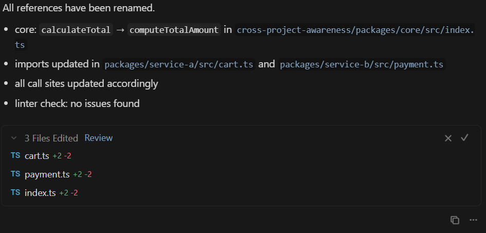 Cursor multi-file process image