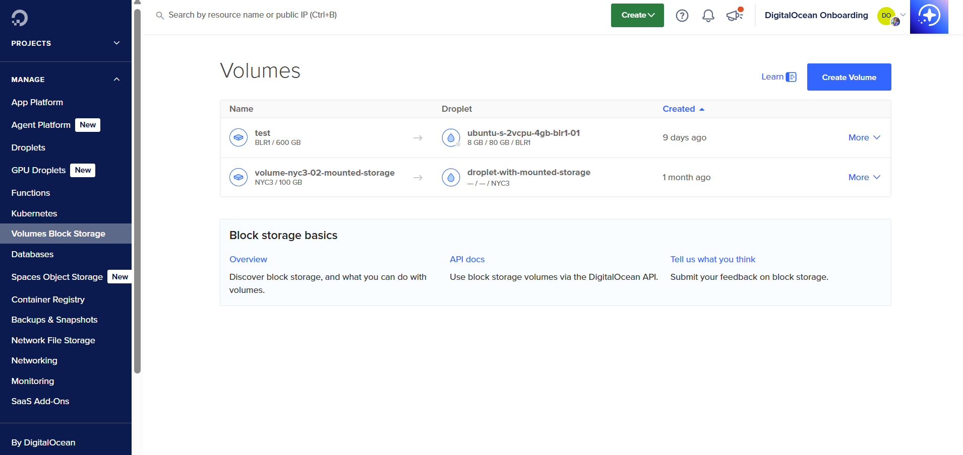 DigitalOcean Volumes image