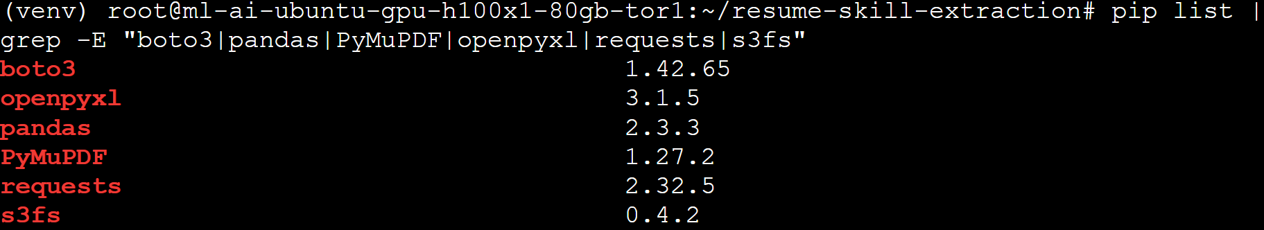 libraries installed output image