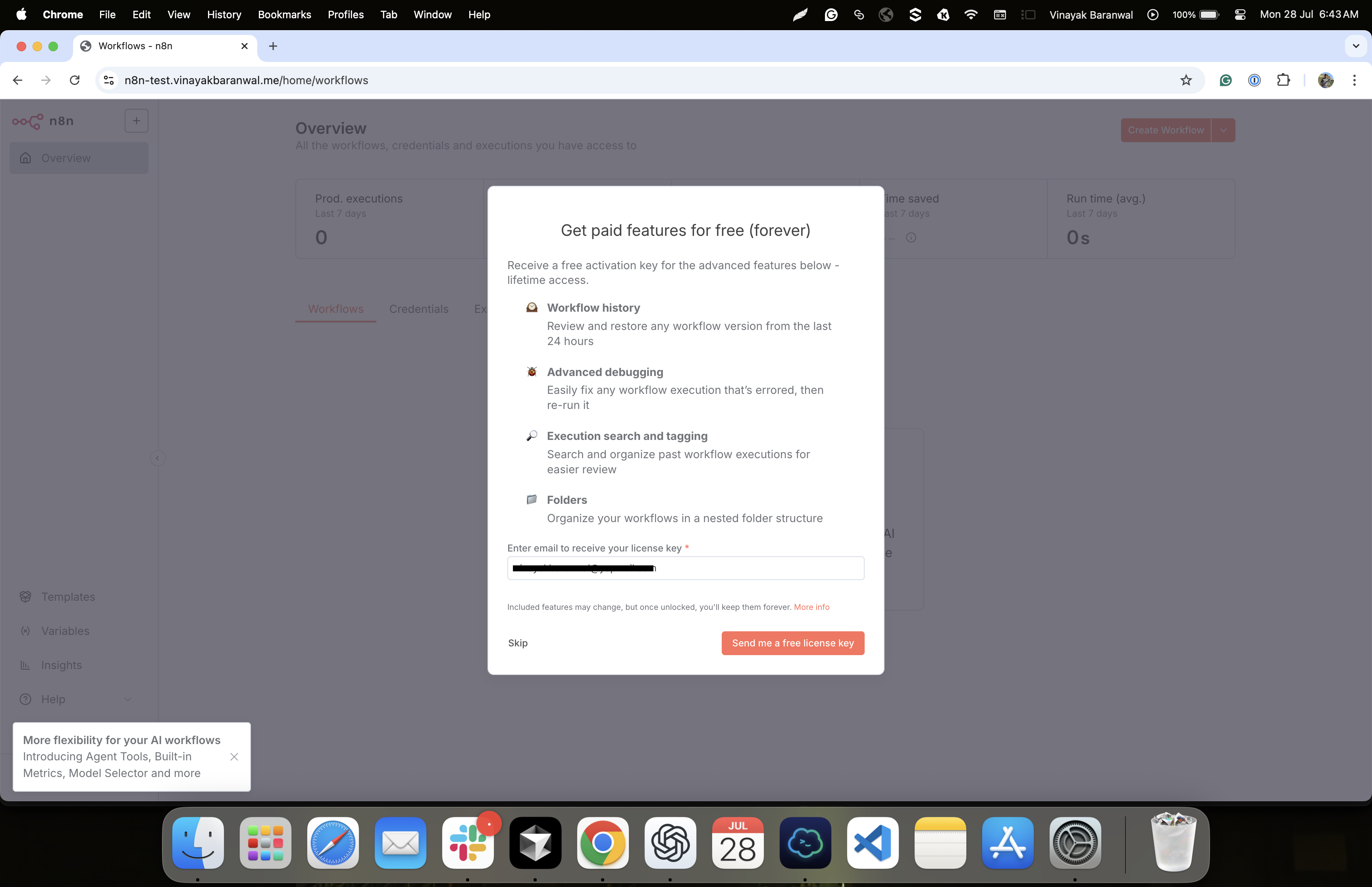 Free Features Prompt
