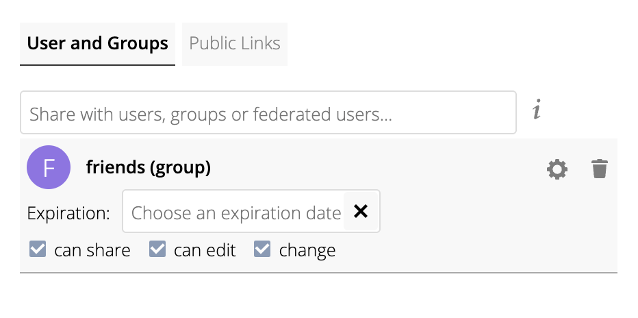 OwnCloud Group Sharing