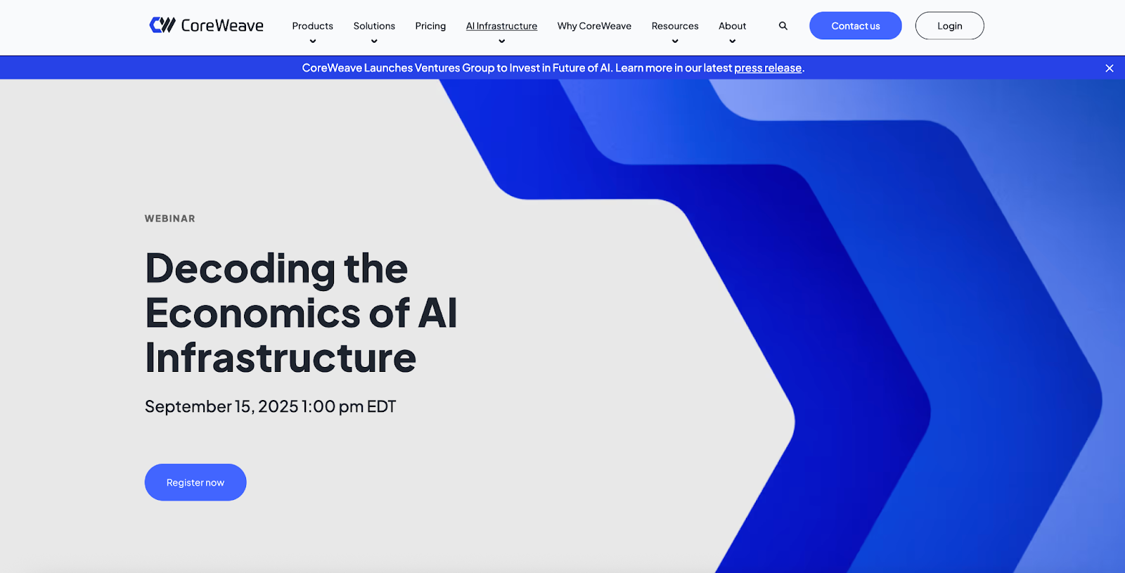 CoreWeave website