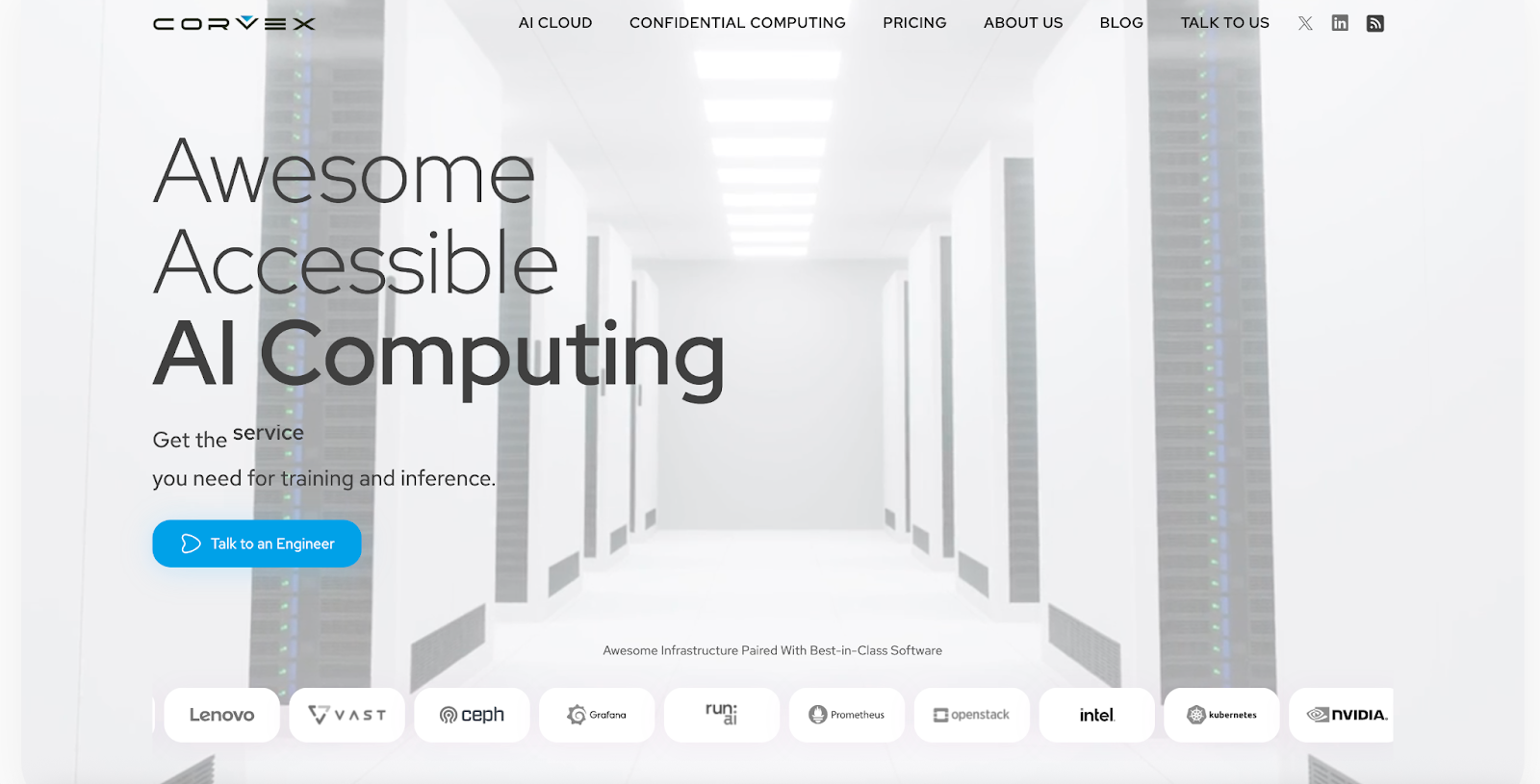 Corvex.ai website